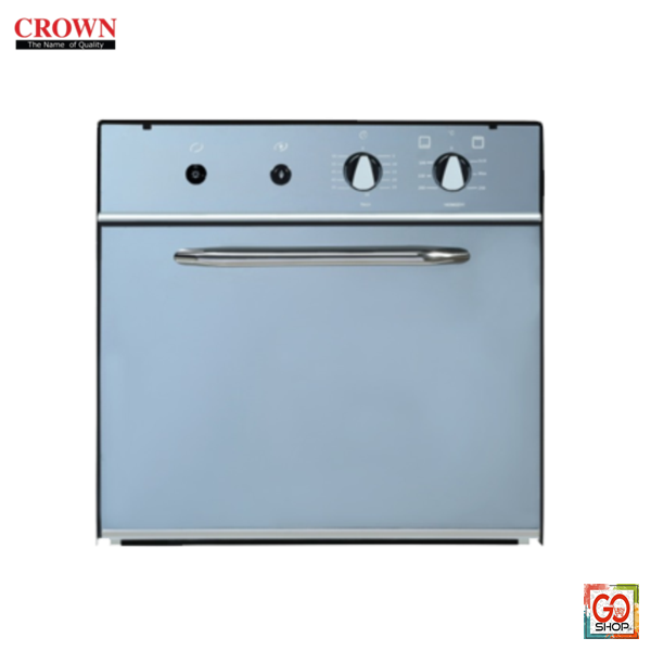 Crown Built-In Gas Oven 45 Liters – NG & LPG (Silver)