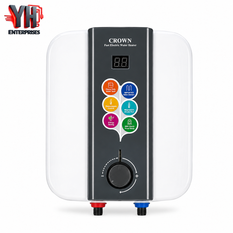 Crown EG-15L(D) 15L Electric Storage Geyser with Dual Thermostat | YH Enterprises