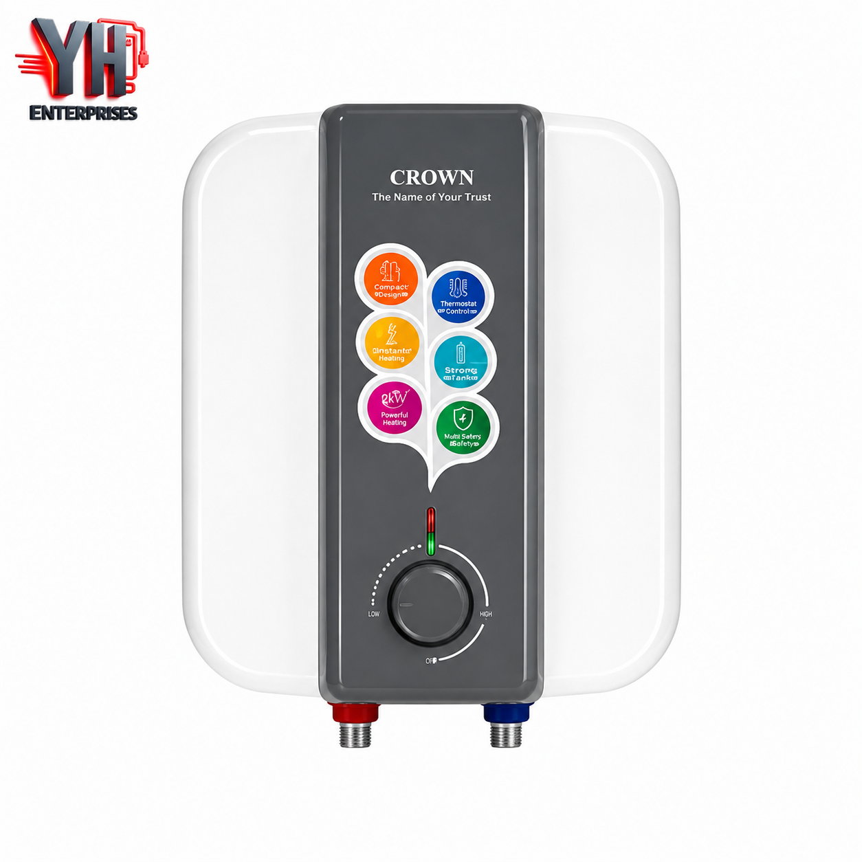 Crown EG-15L(M) 15L Electric Storage Geyser Fast Heating | YH Enterprises