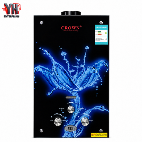 Crown Instant Geyser IG-8B 7 Litre LPG & Natural Gas Water Heater | YH Enterprises