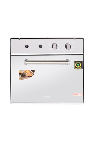 Crown Built In Oven (45 Ltr) Gas Oven NG Aur LPG – Silver