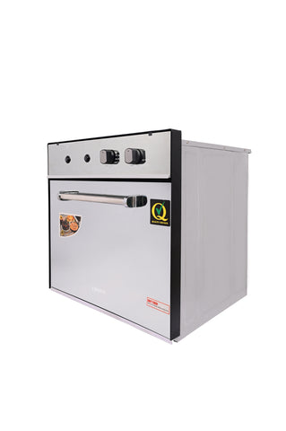 Crown Built In Oven (45 Ltr) Gas Oven NG Aur LPG – Silver
