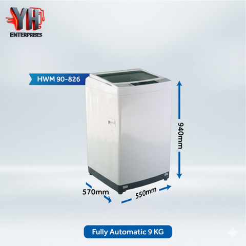 Haier Fully Automatic Washing Machine HWM 90-826 (9 KG) – Fast Wash, Smart Living