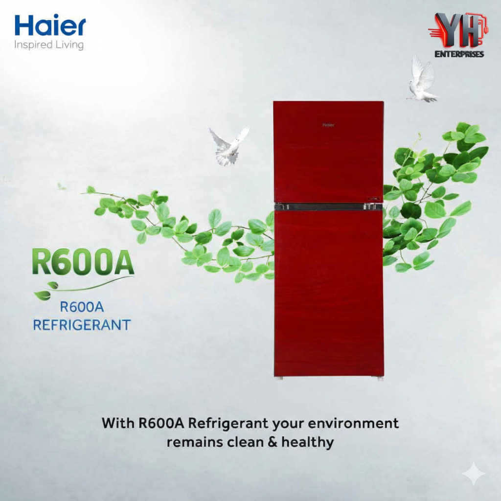 Haier HRF 306 EPR Refrigerator Model: HRF 306 EPR | Glass Door | 11 CFT (276 LTR) | Medium Size | E-Star Series | 10 Years Official Warranty