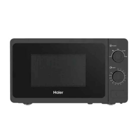 Haier Microwave Oven HMN-20MBS – Solo Series, 20 Liters, 700W, Speed Defrost (Black – New Model)