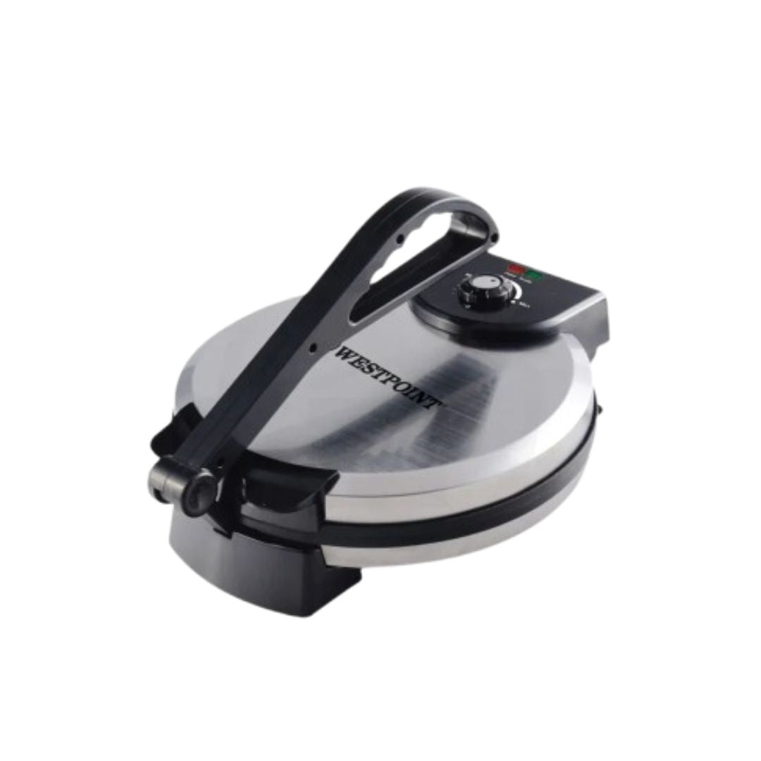 Westpoint Roti Maker WF-6514T Deluxe Roti Maker Non Stick 12 Inch Plate Silver & Black  2 Years Brand Warranty
