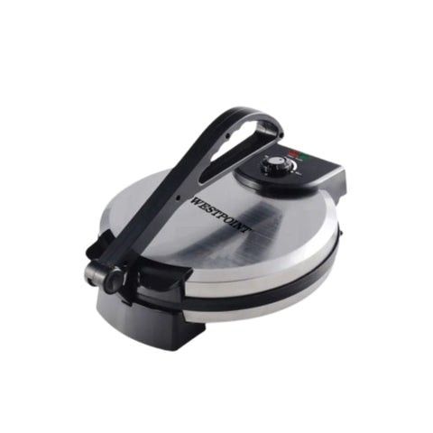 Westpoint Roti Maker WF-6514T Deluxe Roti Maker Non Stick 12 Inch Plate Silver & Black  2 Years Brand Warranty