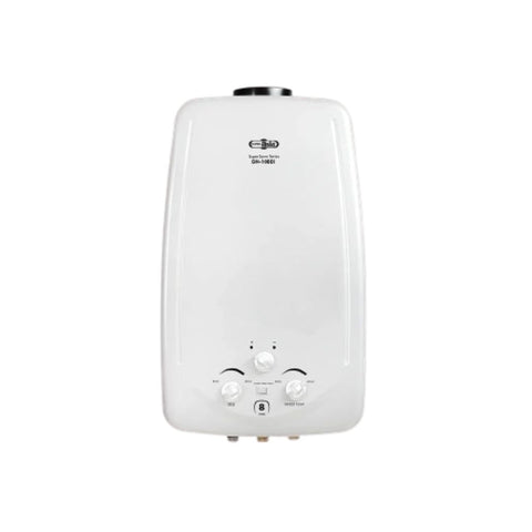Super Asia Instant Gas Water Heater GH-108 Di Super Saver Series Dual ignition Natural Gas Use 1 Year Brand Warranty