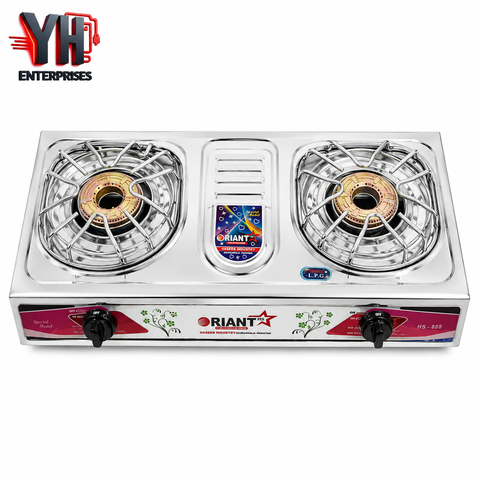 Orient Double Burner LPG Stove for BGC 10KG Fiber Cylinder Package | YH Enterprises
