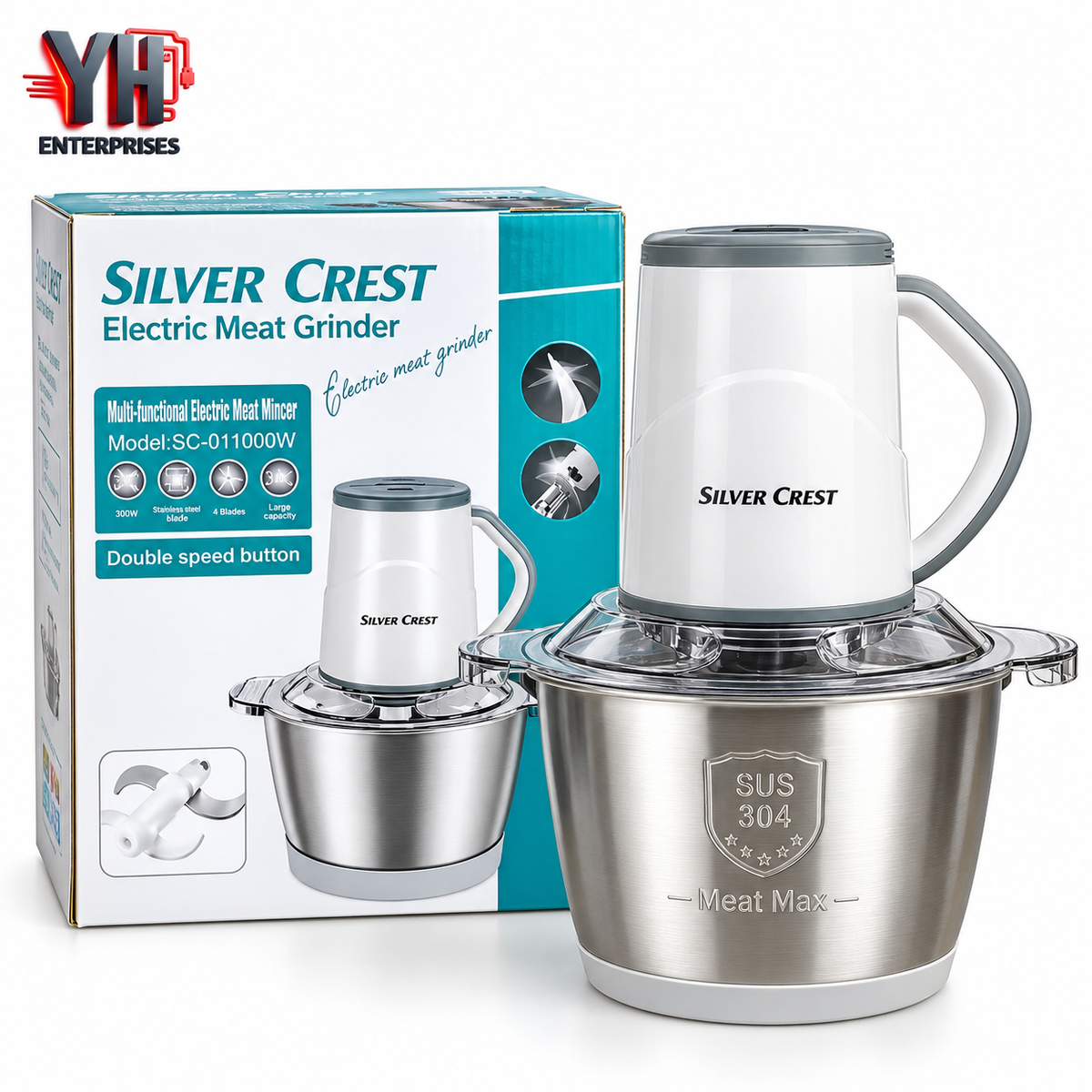 Silver Crest 3L Meat and Vegetable Chopper Grinder 1000W