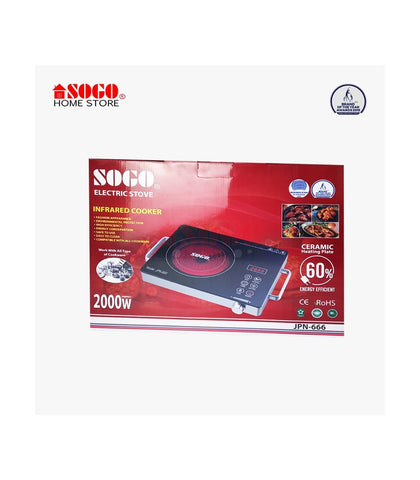 Sogo Electric Stove/Infrared Cooker (JPN-666) Silver