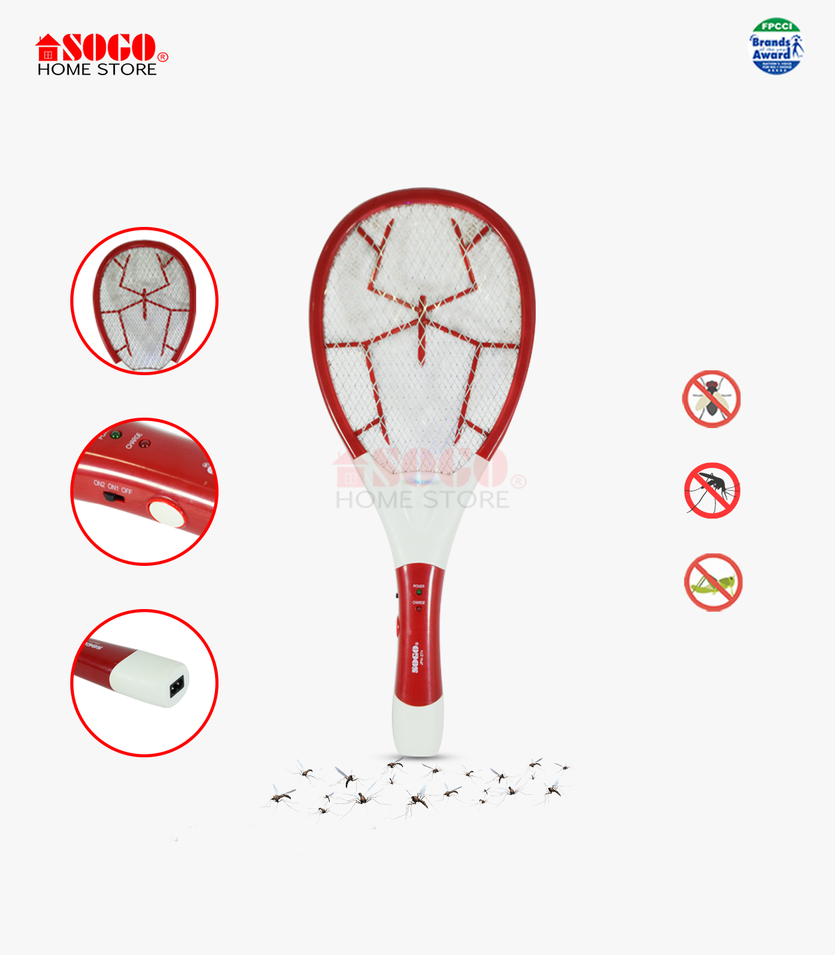 Sogo Rechargeable Insect Killer Racket (JPN-274) - YH Enterprises
