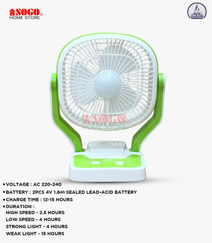 Sogo Rechargeable Mini Table Fan (JPN-403)