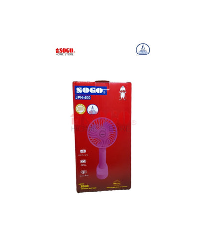 Sogo USB Rechargeable Mini Hand Fan (JPN-400) PINK