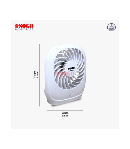 Sogo USB Rechargeable Mini Portable Table Fan (JPN-405)