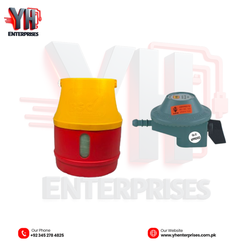 Black Stone Fiber Composite LPG Cylinder 5KG with 3 Star Regulator R-01S Lightweight, Safe & Reliable LPG Solution for Every Home