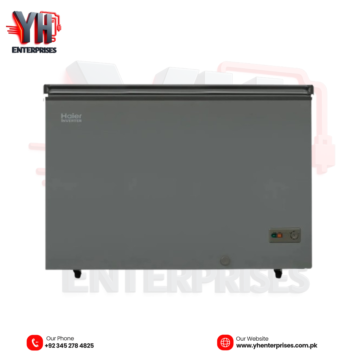 Haier HDF-345IG / HDF-345INV Inverter Grey Chest Freezer – 345L Smart Cooling Power