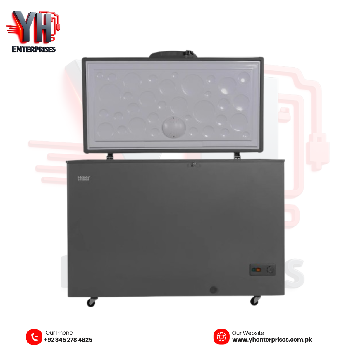 Haier HDF-345IG / HDF-345INV Inverter Grey Chest Freezer – 345L Smart Cooling Power