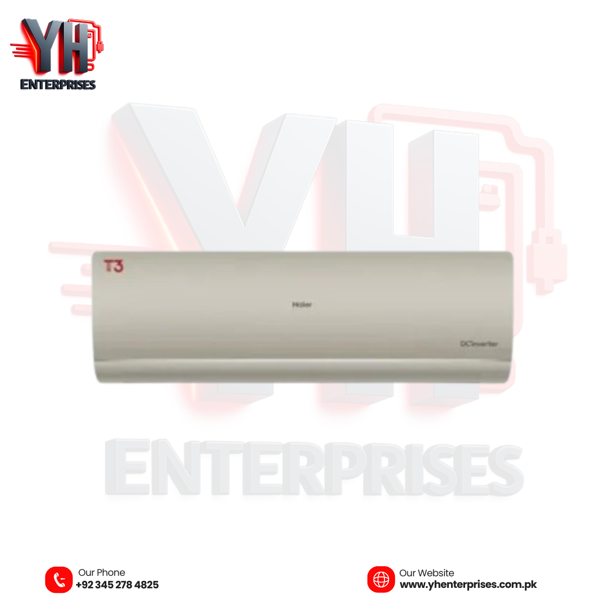Haier Super T3 Pro Inverter AC 1 Ton Gold – HSU-13HFS/013WDC(G)-T3 Pro Powerful Cooling for Pakistan's Hottest Summers