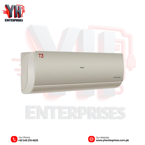 Haier Super T3 Pro Inverter AC 1.5 Ton Gold – HSU-19HFS/023WDC(G)-T3 Pro Powerful Cooling for Extreme Pakistani Summers