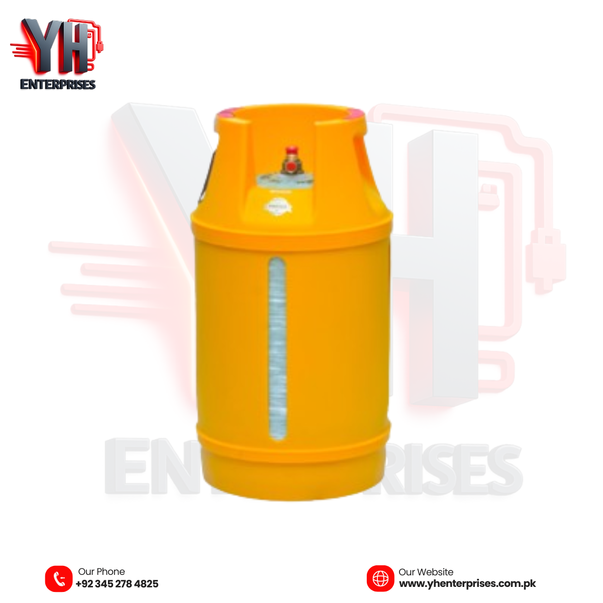 GLOBAL Fiber Composite LPG Gas Cylinder 10KG Safe, Lightweight & Built for Modern Living