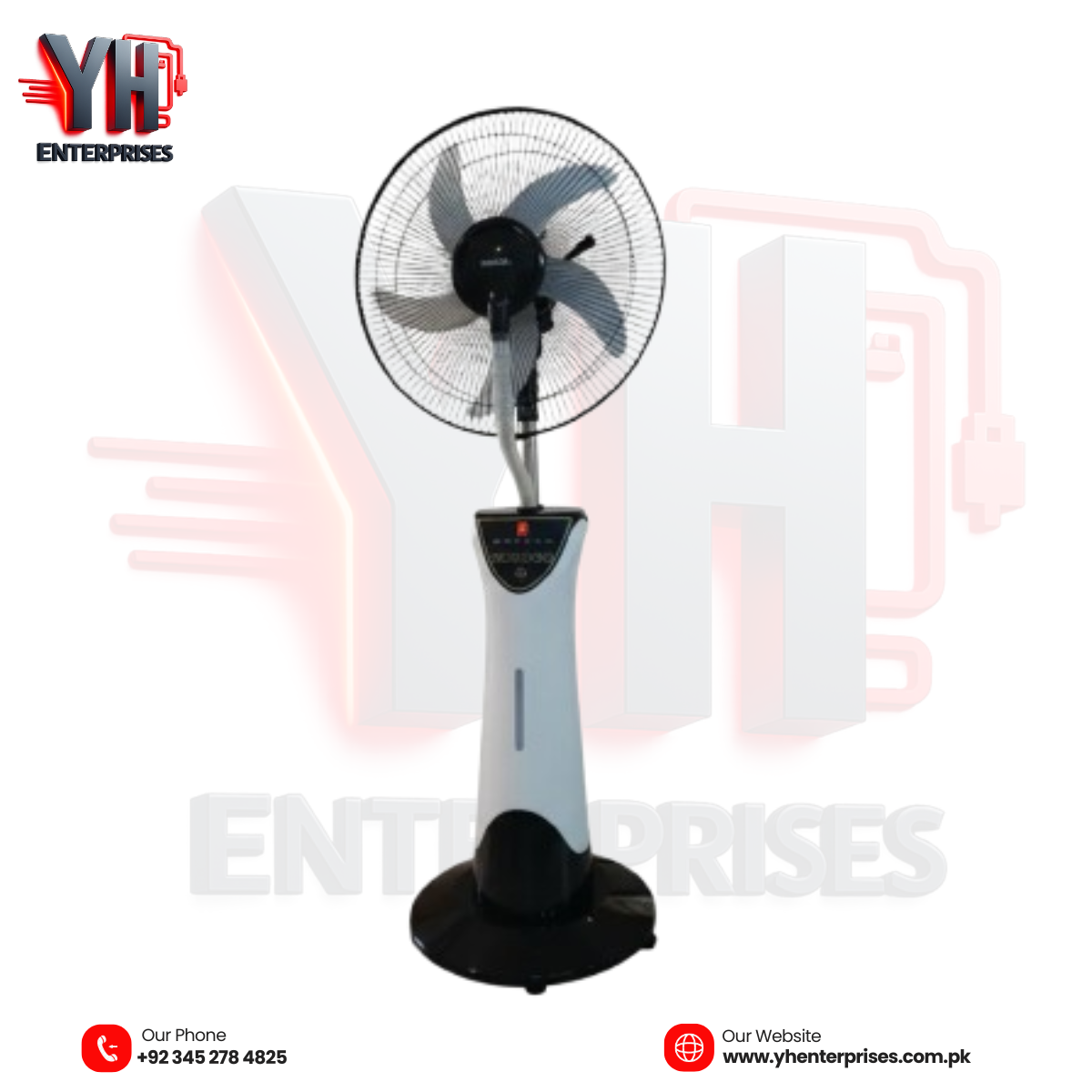 Sogo Rechargeable Mist Fan JPN-1612 – 16” Powerful Cooling with Mist Technology & Long Battery Backup