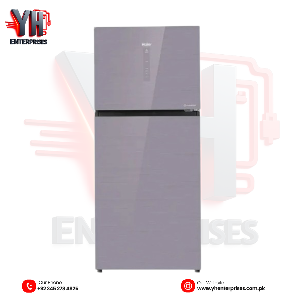 Haier HRF-418 IOT Smart Inverter Refrigerator – 14 CFT Double Door | Smart Cooling & Energy Efficient