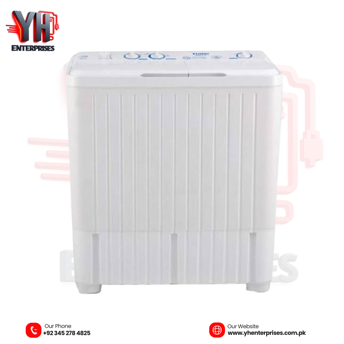 Haier HWM 75-AS 7.5KG Twin Tub Washing Machine – Compact, Powerful & Efficient