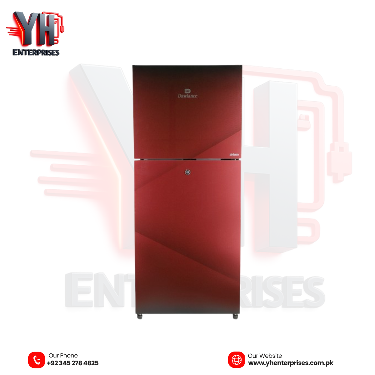 Dawlance REF 9160LF Avante Pearl Red Double Door Refrigerator
