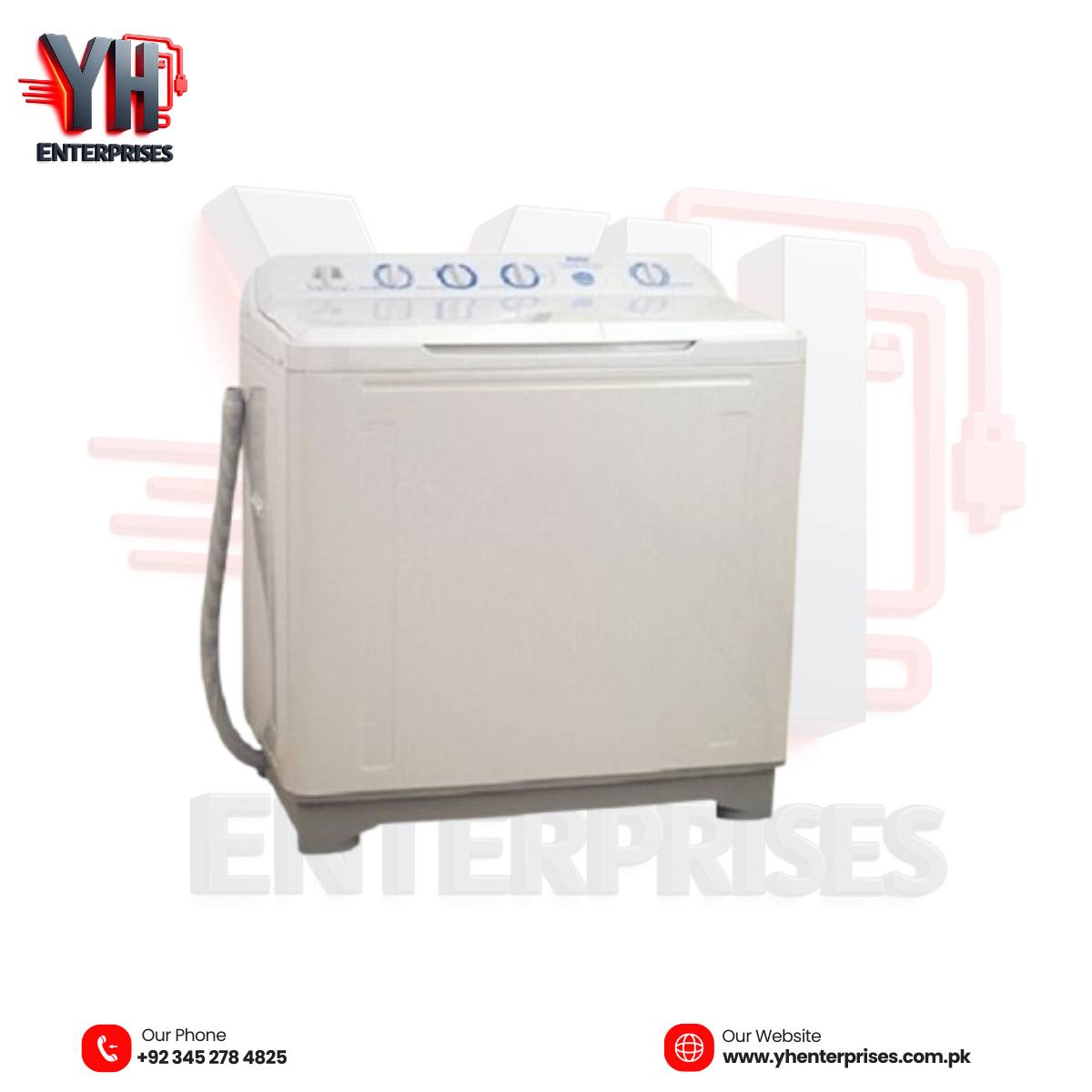 Haier HWM 120-AS 12KG Twin Tub Washing Machine – Powerful, Efficient & Family-Friendly