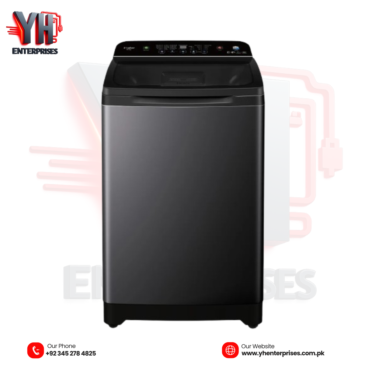Haier HWM 110-688S8 10.5KG Fully Automatic Top Load Washing Machine – Dark Jade Silver