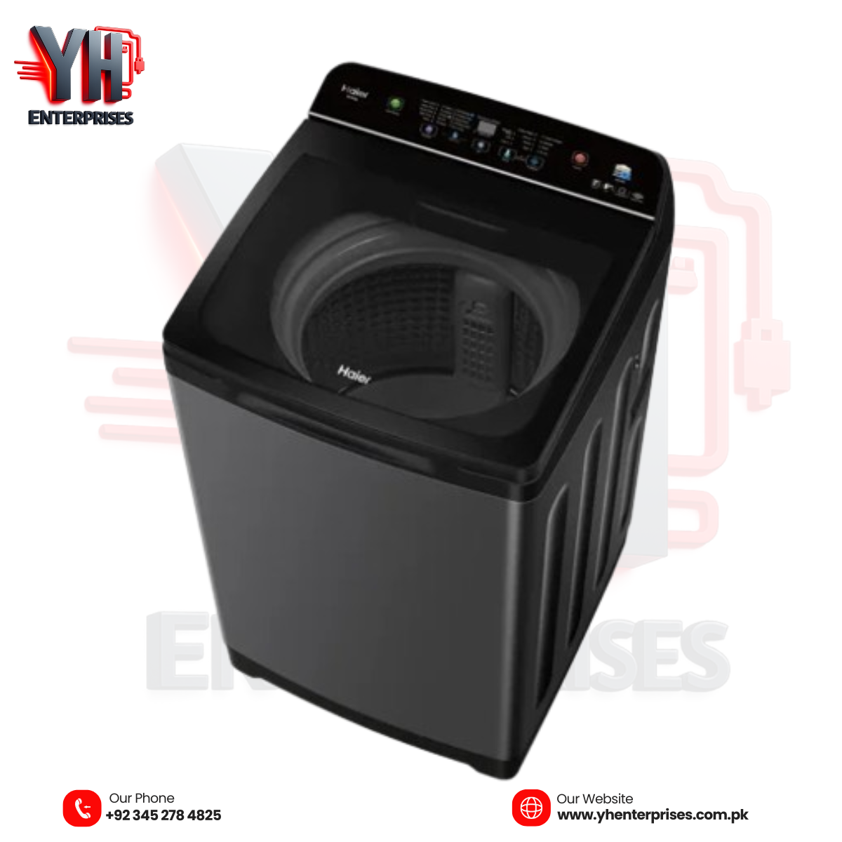 Haier HWM 110-688S8 10.5KG Fully Automatic Top Load Washing Machine – Dark Jade Silver