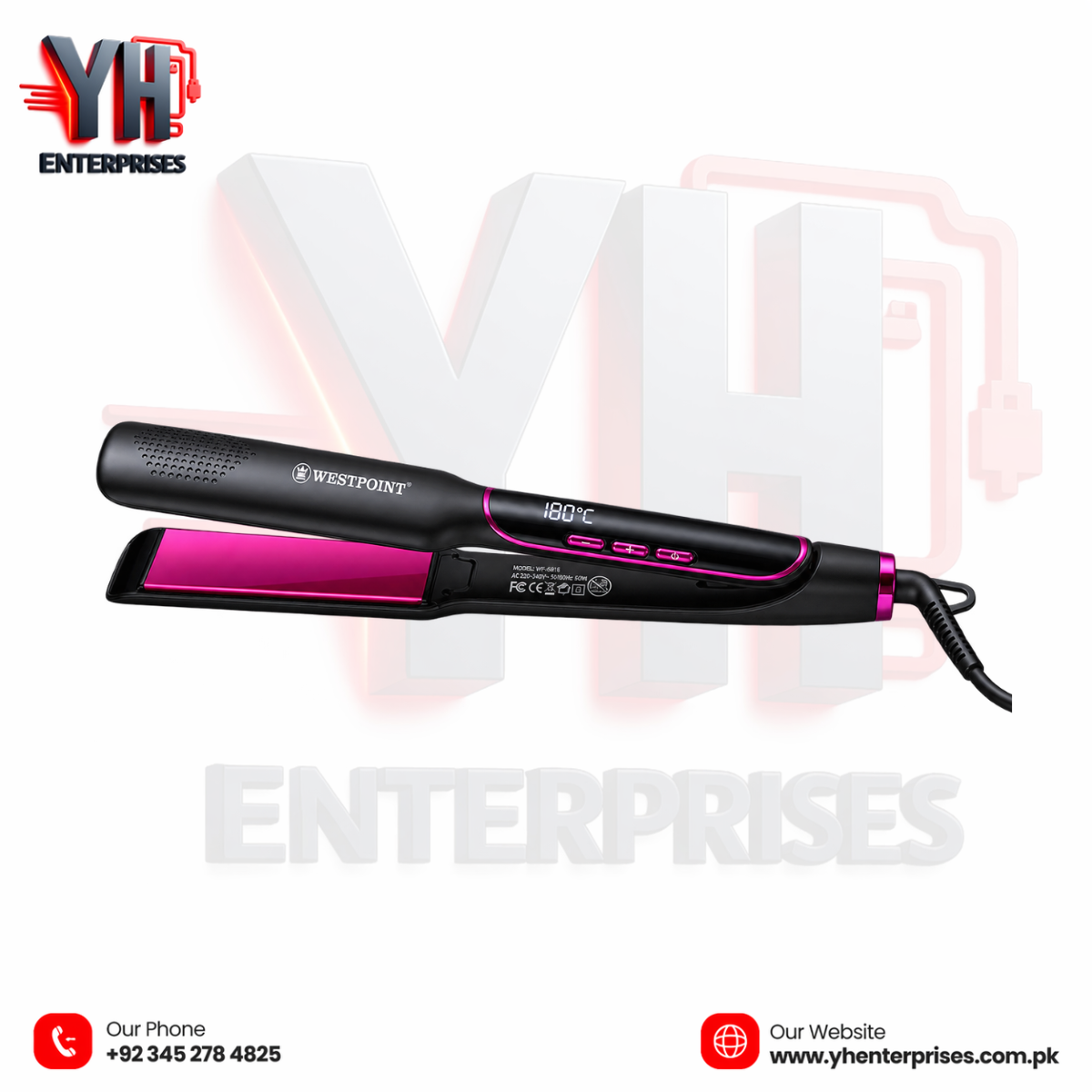 Westpoint Hair Straightener WF-6809 – Effortless Styling, Stunning Results