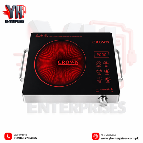 Crown CR-HP01 Electric Hot Plate – Fast, Safe & Stylish Cooking