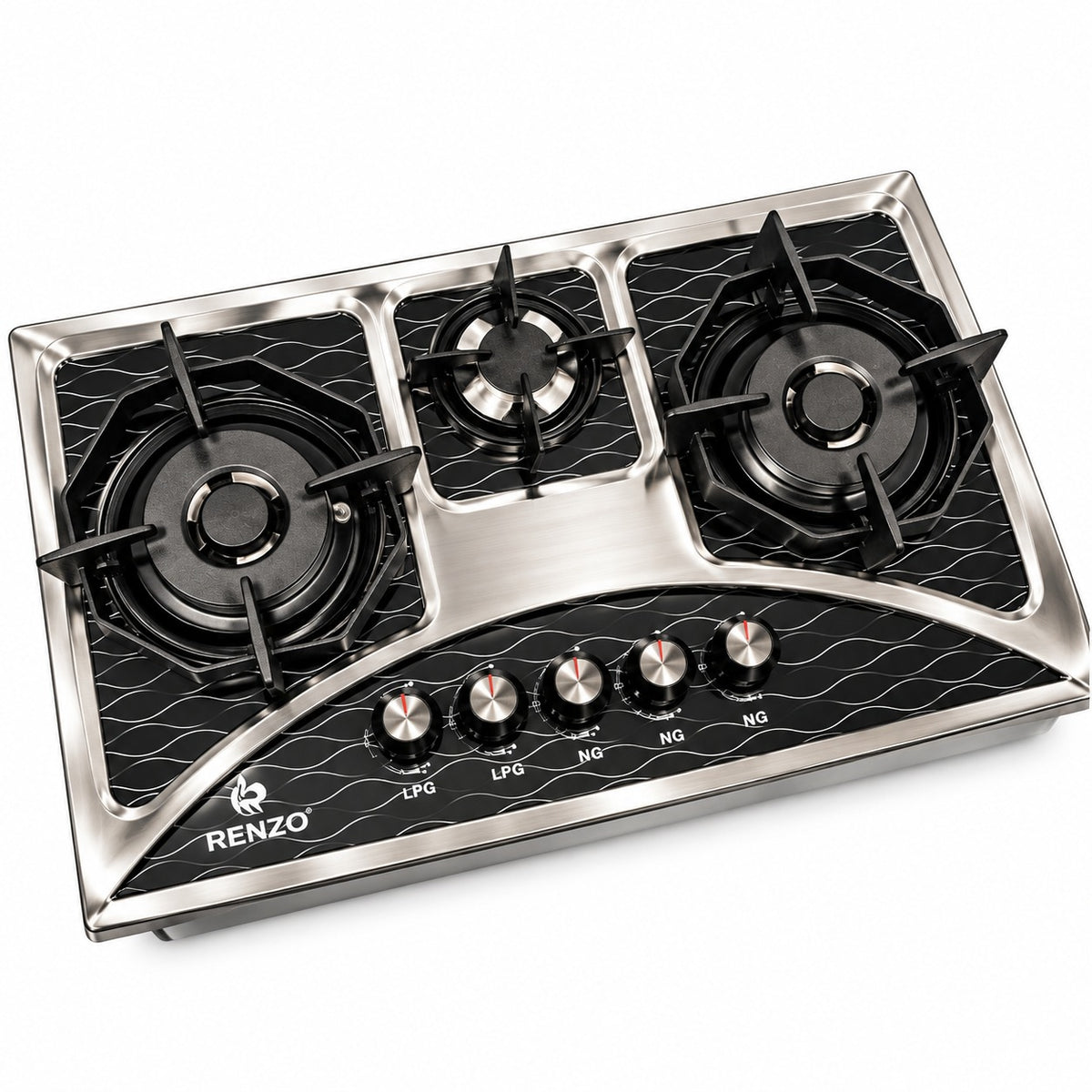 AA Combine Gas LPG Hob 5 Knob Auto Ignition Dual Gas Cooktop in Pakistan | YH Enterprises