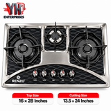 AA Gas Combine Hob Gas Plus LPG 5 Knob Auto Ignition Dual Gas Cooktop in Pakistan | YH Enterprises