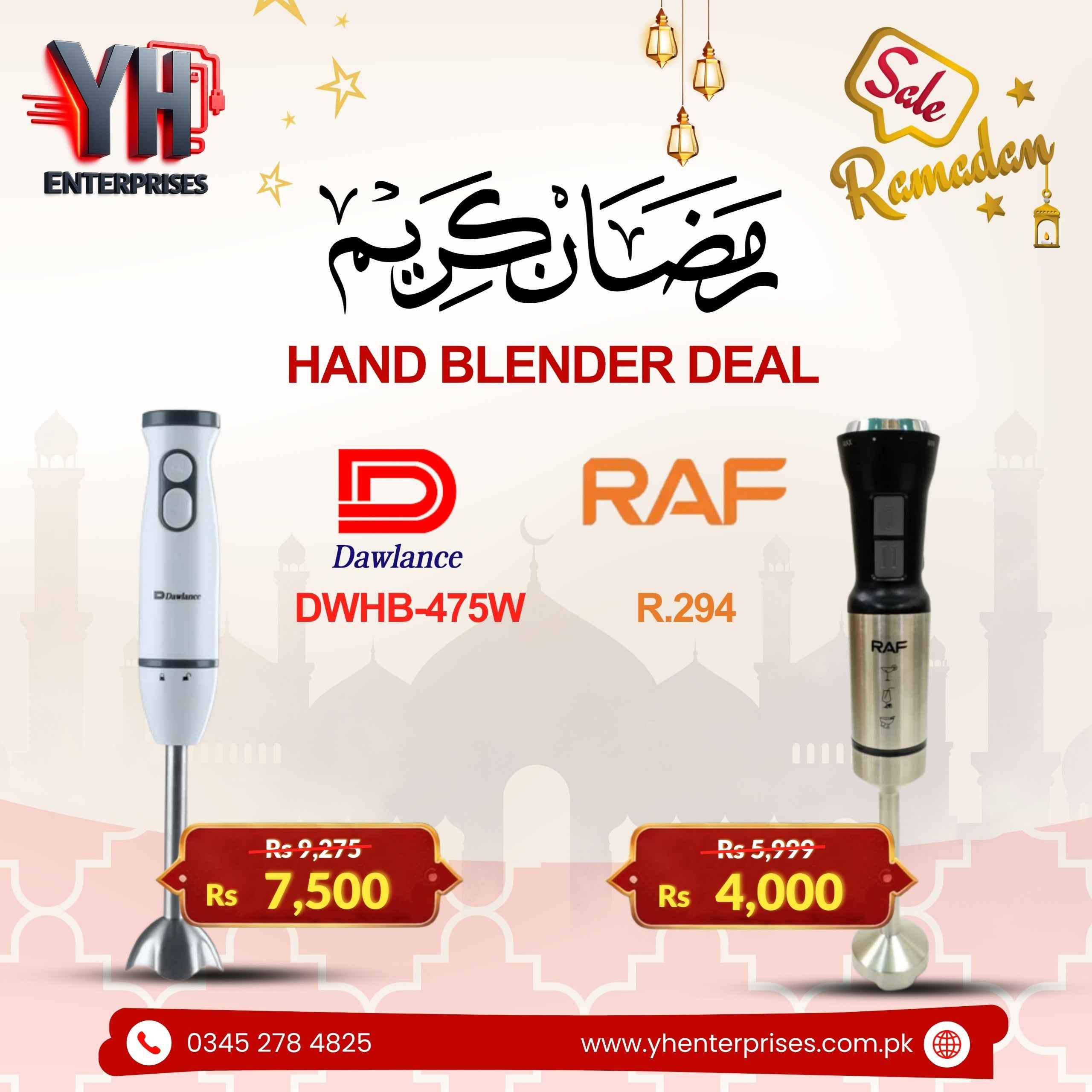 WHB 475 White Hand Blender & RAF R.294 Stick Blender – Smooth Blending Made Effortless