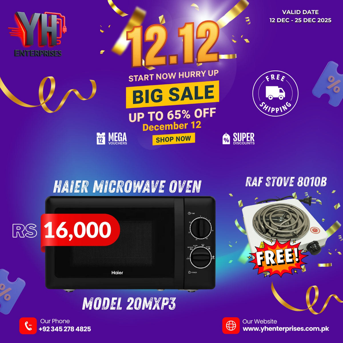 Haier Solo Microwave Oven 20L – Model HWM-20MXP3