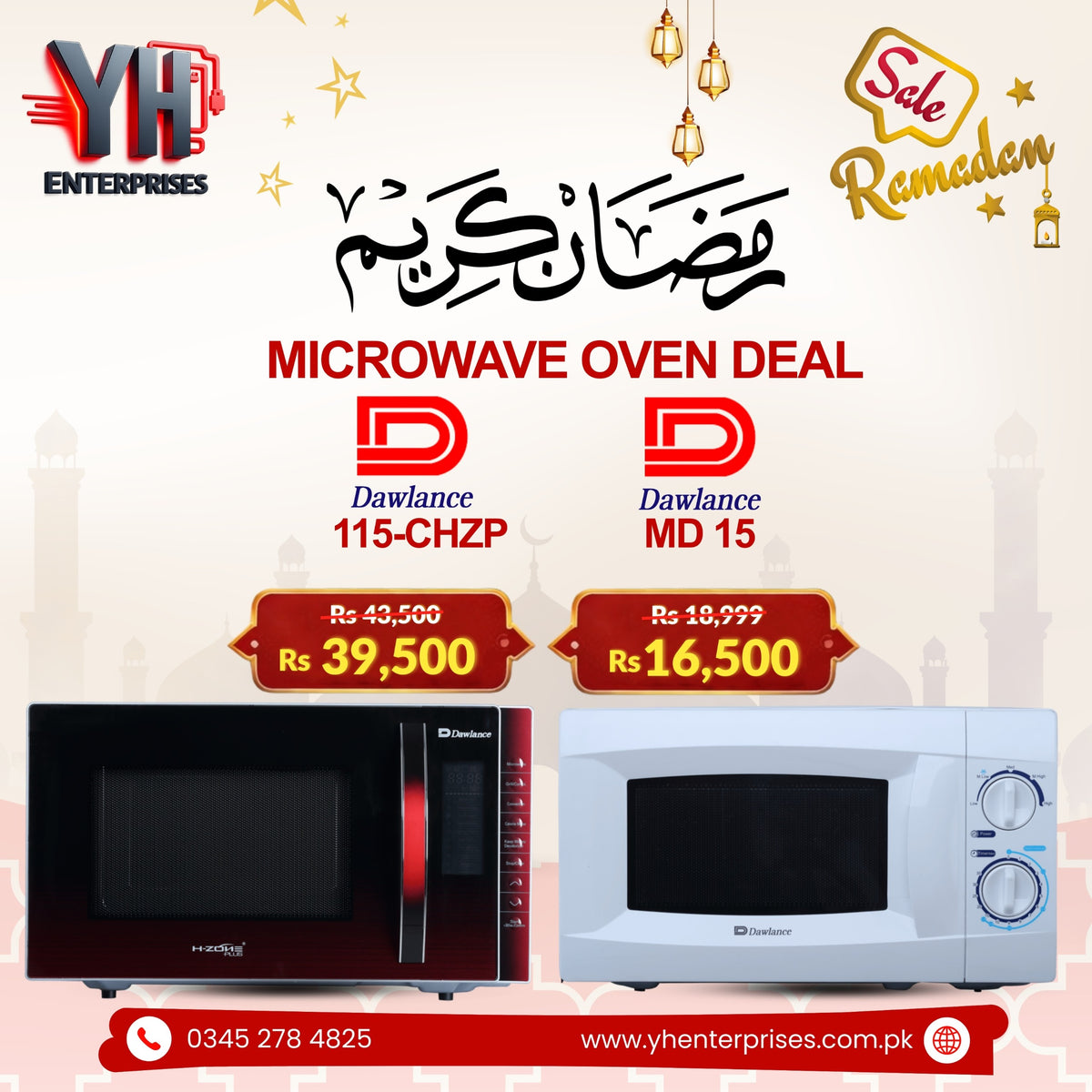 Dawlance Microwave Ovens – DW 115 CHZP (Baking) & DW-MD 15 (Solo)