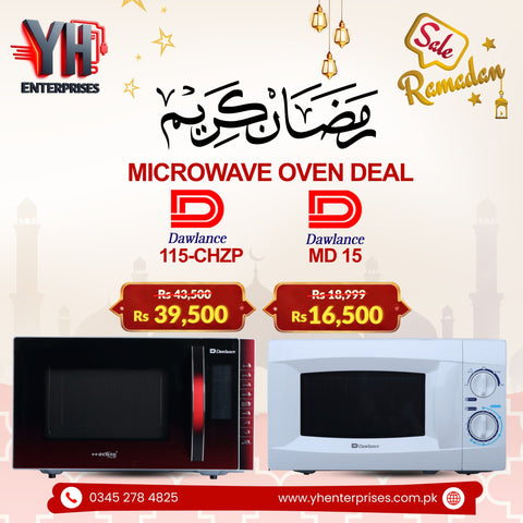 Dawlance Microwave Ovens – DW 115 CHZP (Baking) & DW-MD 15 (Solo)