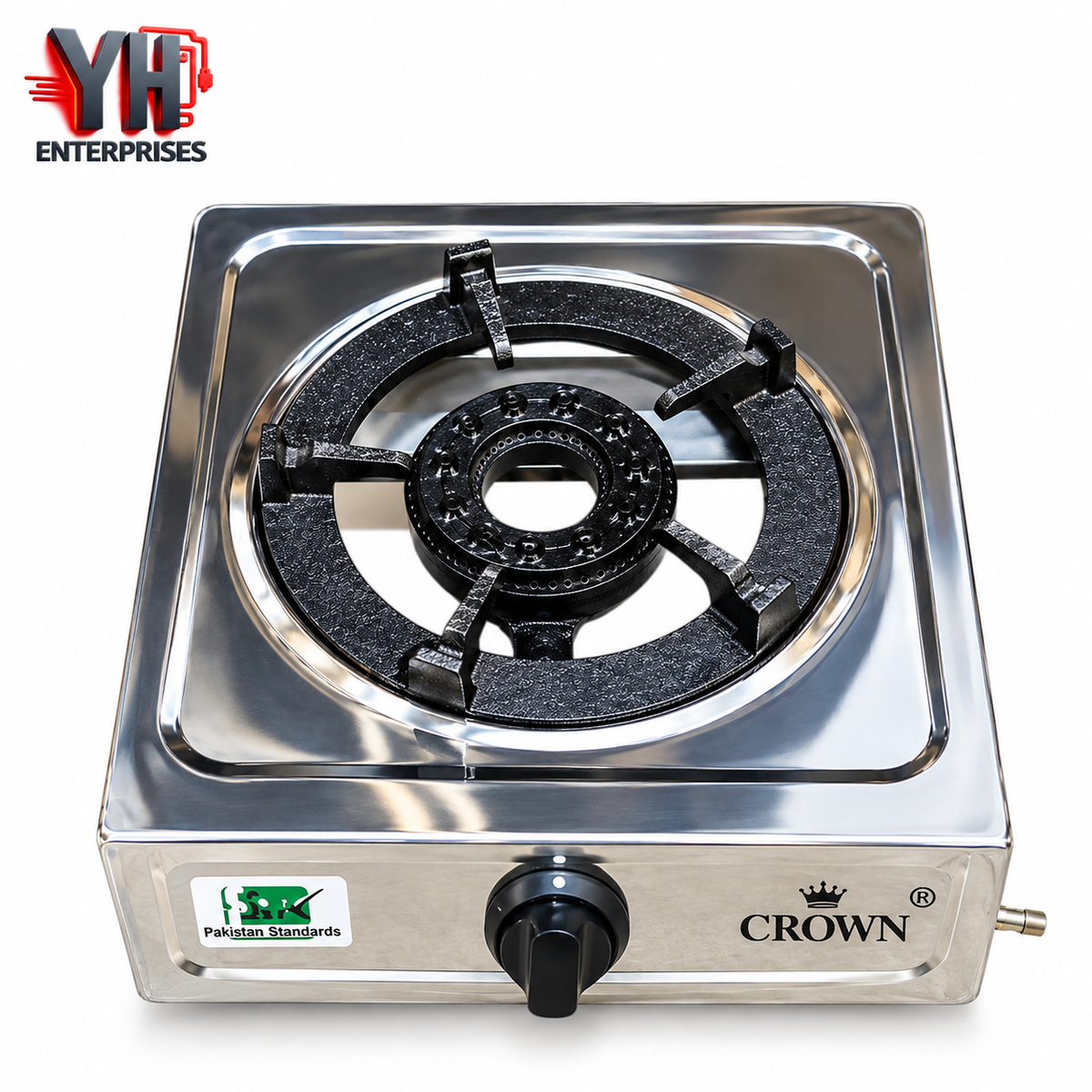Crown CR-D700 Gas & LPG Table Top Stove Stainless Steel High-Efficiency Burners in Pakistan | YH Enterprises