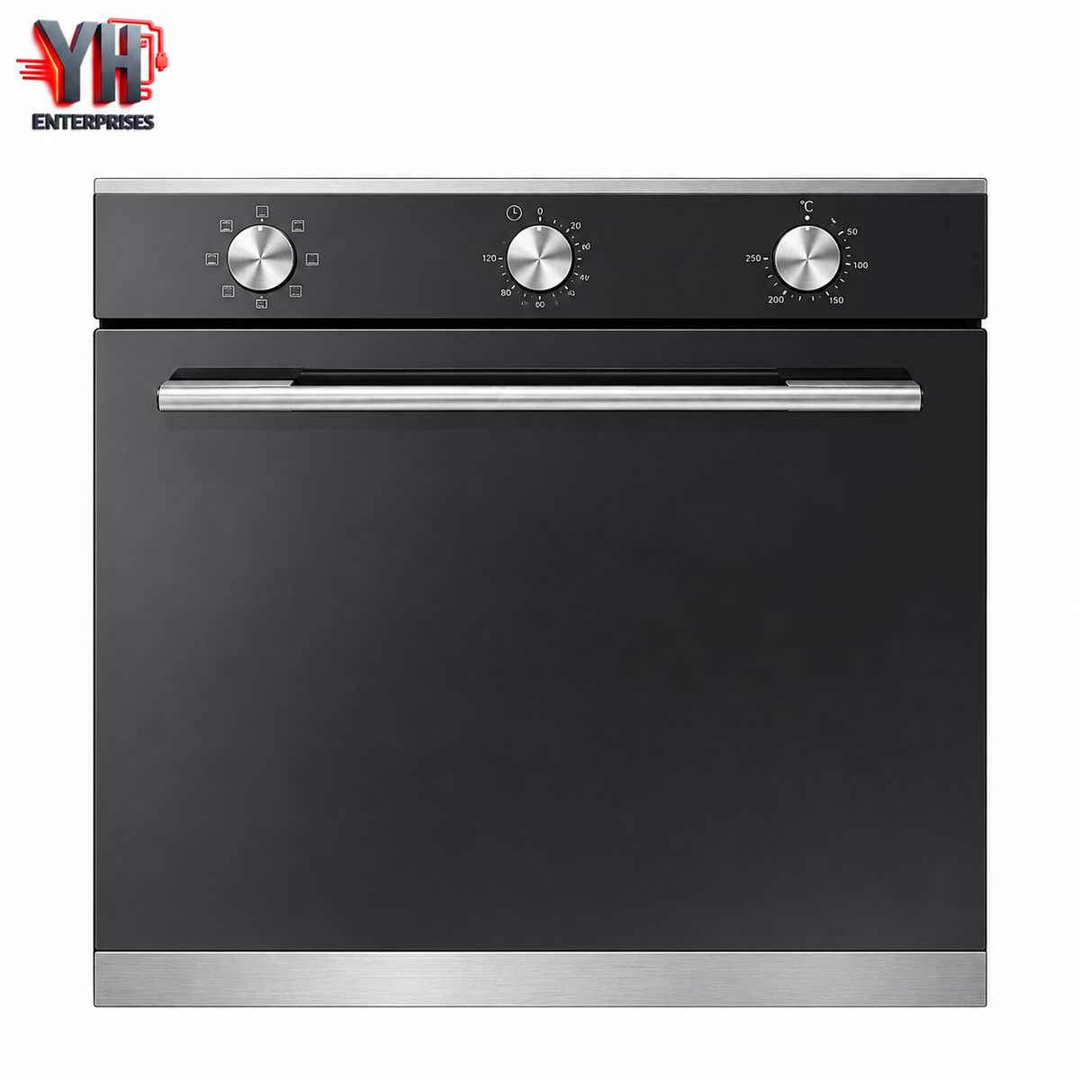 Crown FG13TIX 73L Built-In Full Gas Oven Triple Glazed Glass Door 6D Baking in Pakistan | YH Enterprises