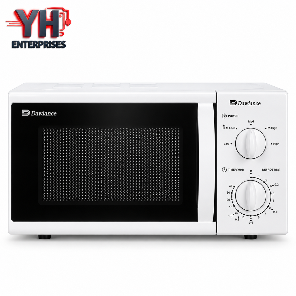 Dawlance DW-210 S SOLO 20-Litre White Heating Microwave Oven with 700W Power, Mechanical Control Panel and Freestanding Design | YH Enterprises