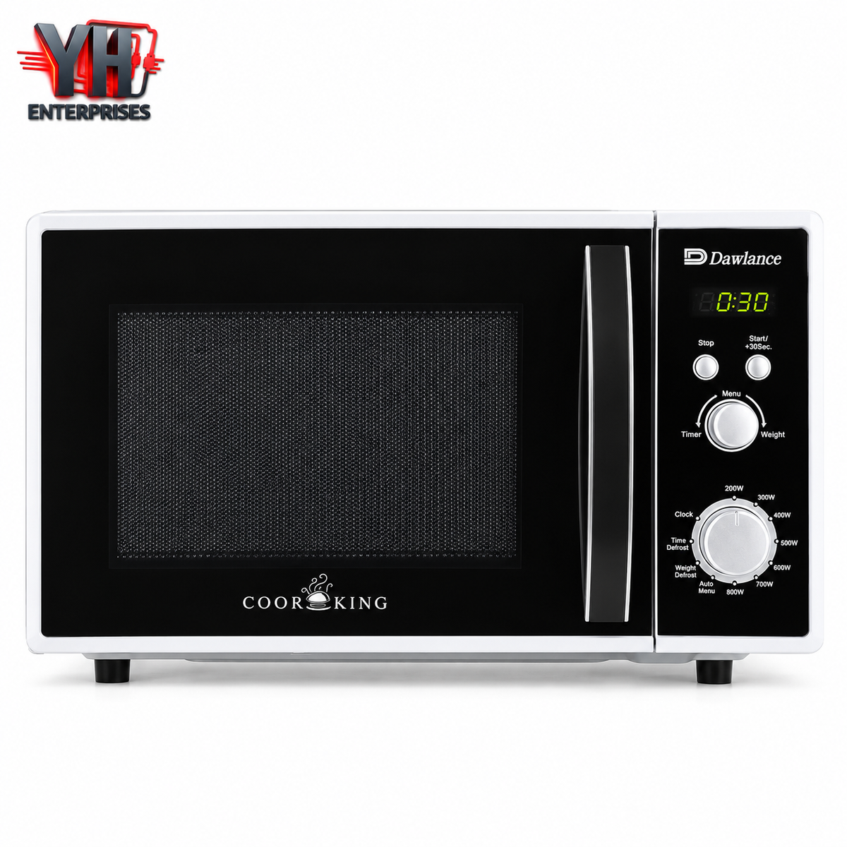 Dawlance DW-388 23-Litre Black Digital Solo Heating Microwave Oven with 800W Power and Freestanding Design in Pakistan | YH Enterprises
