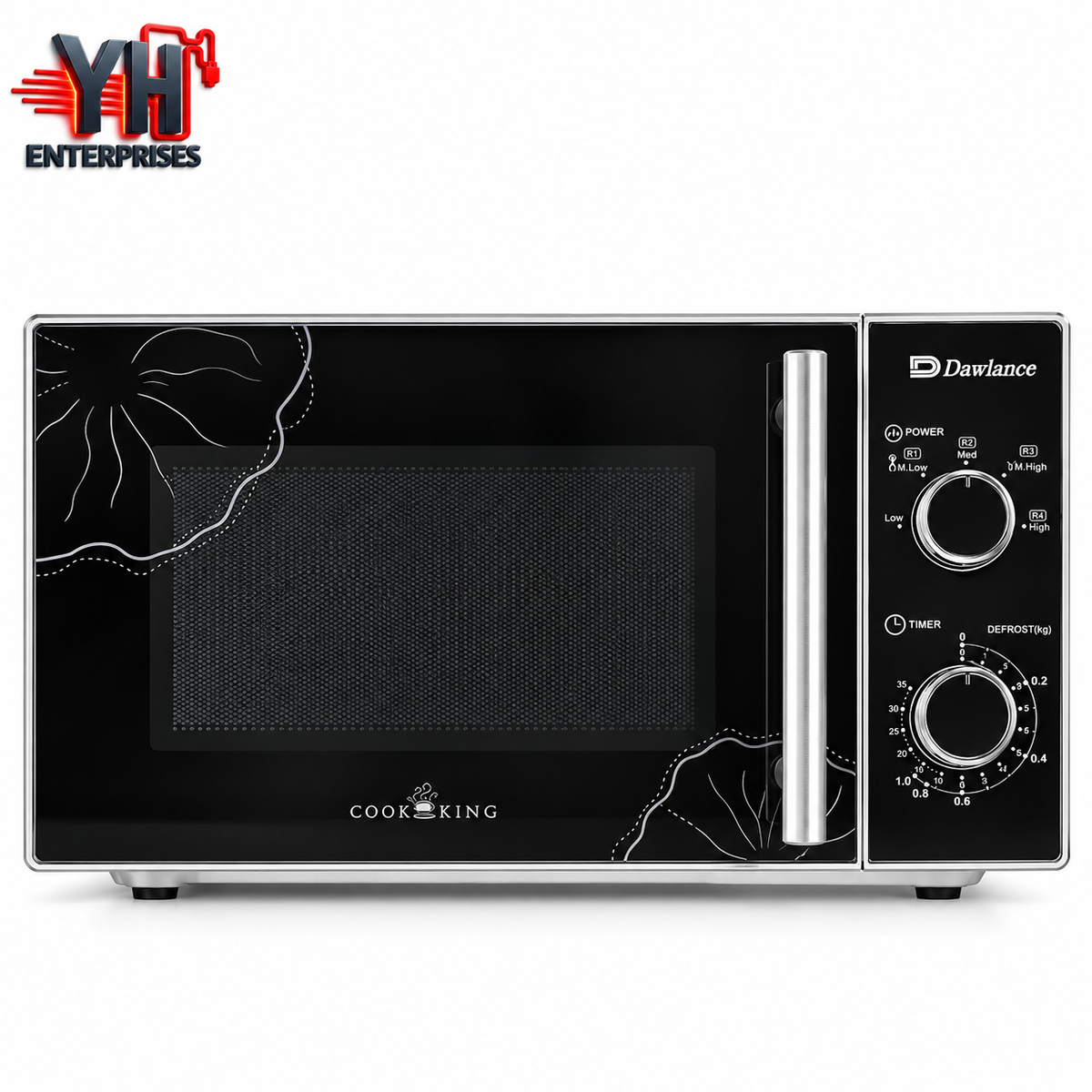 Dawlance DW-MD7 Black 20-Litre Solo Heating Microwave Oven with 700W Power, Mechanical Knob Controls, 5 Power Levels and Timer | YH Enterprises