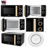 Dawlance DW-374 Champagne 23-Litre Microwave Oven with Easy Mechanical Controls, 6 Power Settings, 900W Heating Power and Freestanding Design | YH Enterprises