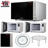 Dawlance DW 393 GSS Black 23-Litre Digital Grill Microwave with Express Cooking, Weight and Time Defrost, Auto Menus, Multi-Stage Cooking and Grill Rack | YH Enterprises