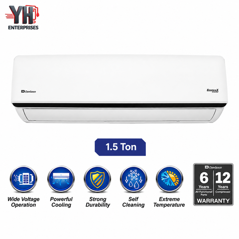 Dawlance Econo+ X 1.5 Ton Inverter AC 18000 BTU Heat and Cool 150V Low Voltage 4D Airflow I-Feel Gold Fin YH Enterprises