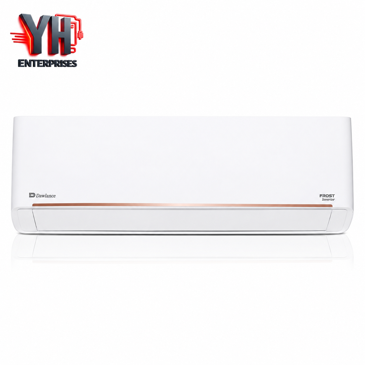 Dawlance Frost 1.25 Ton Inverter AC 14000 BTU White Silver Strip 150V Low Voltage WindBlast Fast Cooling Gold Fin YH Enterprises