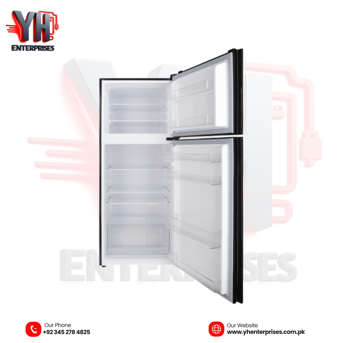Dawlance REF 9178 Acce Coral Red Double Door Refrigerator - yhenterprises